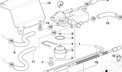 Tubo de admisión de aire OEM 13311707828 para BMW E39. Original BMW.