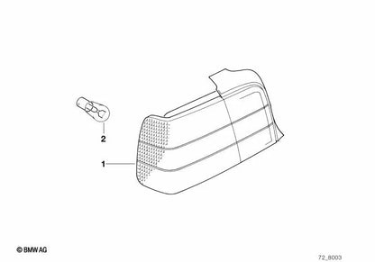 Lâmpada amarela de longa duração para BMW E81, E82, E87N, E88, F40, F22, F23, F87, E36, E92, E93, E34, E60, E38, F48, F48N, F49, F39, F25 (OEM 63217176025). BMW originais.