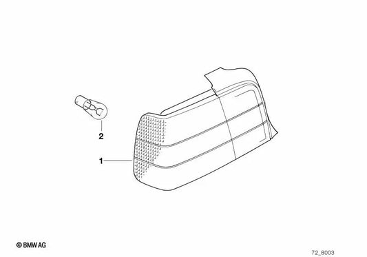 Luz traseira direita, indicador branco para BMW E36 (OEM 82199402925). BMW original