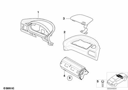 Tapa de tablero de instrumentos para airbag OEM 51458399933 para BMW Z3 (E36) 1.8, 1.9. Original BMW.