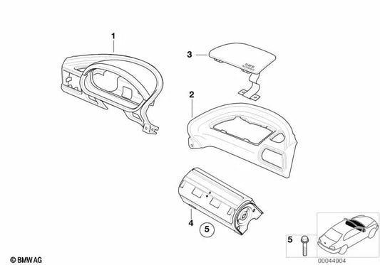 Airbag der Instrumentenkarte für BMW E46, E53, F30 (OEM 51458399933). Original BMW