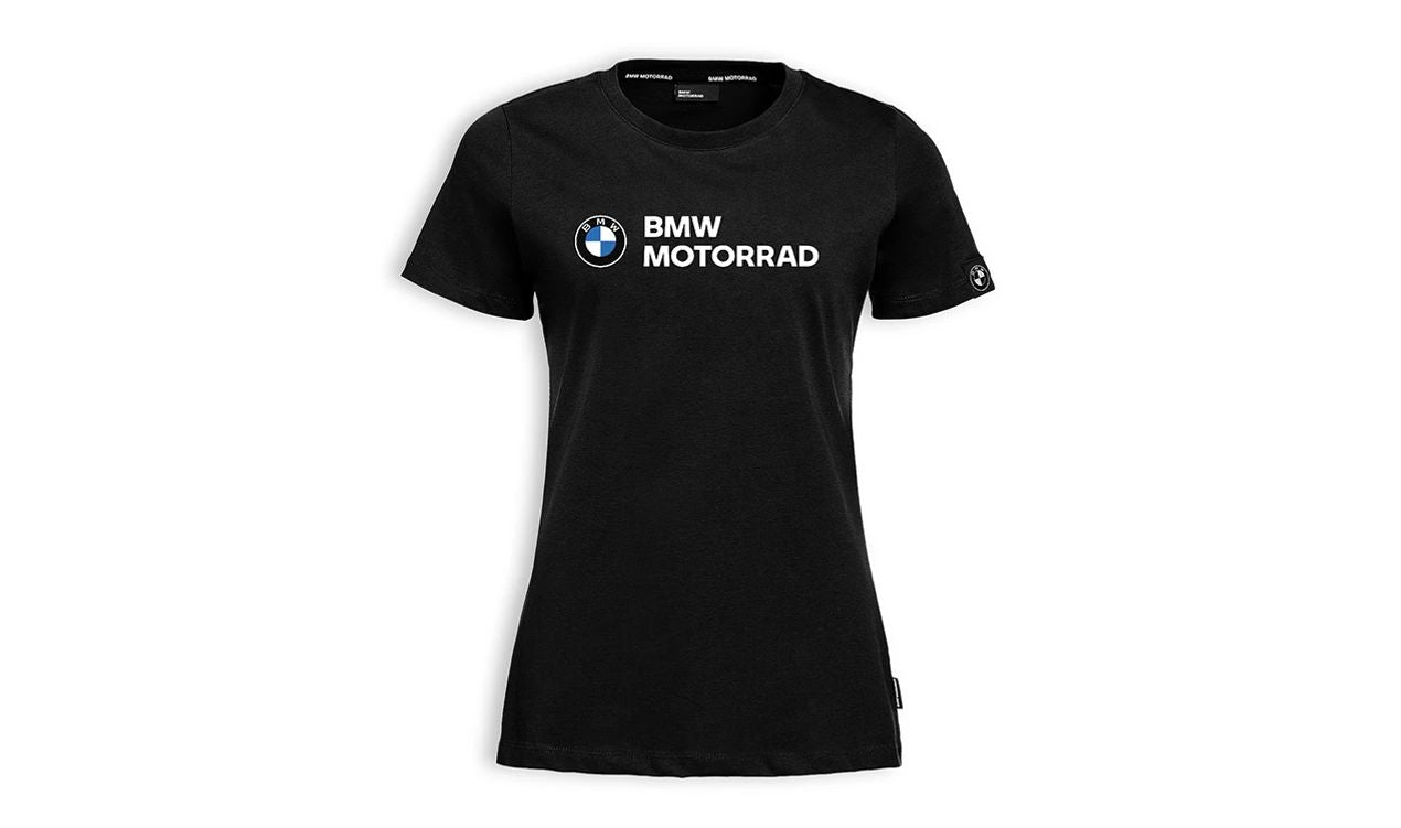BMW Motorrad Black T -Shirt für Frauen, xxl Größe. Klassisches Design mit frontalem Logo und Hals und seitlicher Details. 100% Baumwollmaterial. Originaler BMW Motorrad. Kompatibel mit jedem Markenfan.