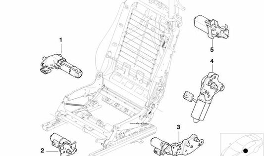 Ajuste do backup esquerdo para BMW E46, E64, E64N (OEM 67668267403). BMW original