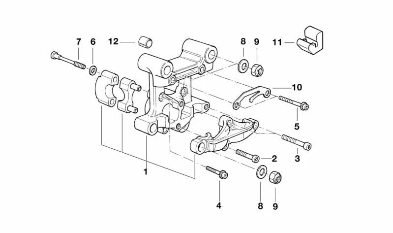 Soporte derecho del árbol de levas OEM 11337717442 para BMW Motorrad RK25 {HP2 Enduro, HP2 Megamoto, R 1200 GS} y RK26 {R 1200 RT, R 900 RT}. Original BMW Motorrad.
