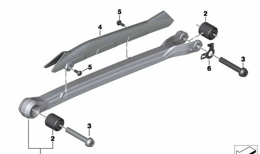Barra de direção preta Paralever OEM 33357914914 para BMW R1200GS, R1250GS, R1200RT, R1250RT e muito mais. Originais BMW Motorrad.