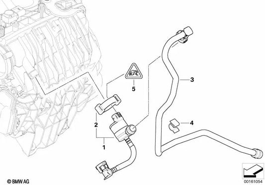 Conduction de ventilation du réservoir pour BMW E81, E82, E87N, E88, E90, E90N, E91, E91N, E92, E92N, E93, E93N (OEM 13907550399). BMW d'origine