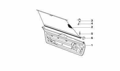 Haubenhaken für BMW 5 E34 -Serie (OEM 51492267436). Original BMW