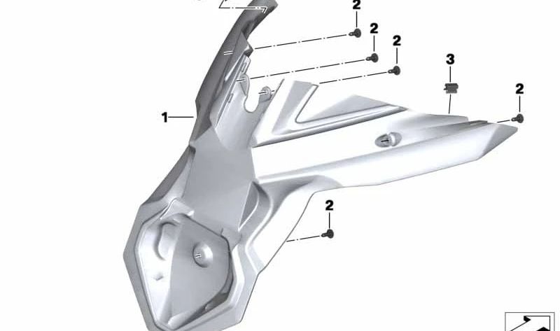 OEM traseiro traseiro 46638527495 para BMW Motorrad C 600 Sport, C 650 Sport. BMW Motorrad original.