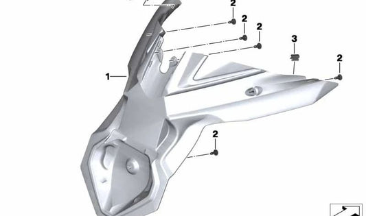 OEM traseiro traseiro 46638527495 para BMW Motorrad C 600 Sport, C 650 Sport. BMW Motorrad original.