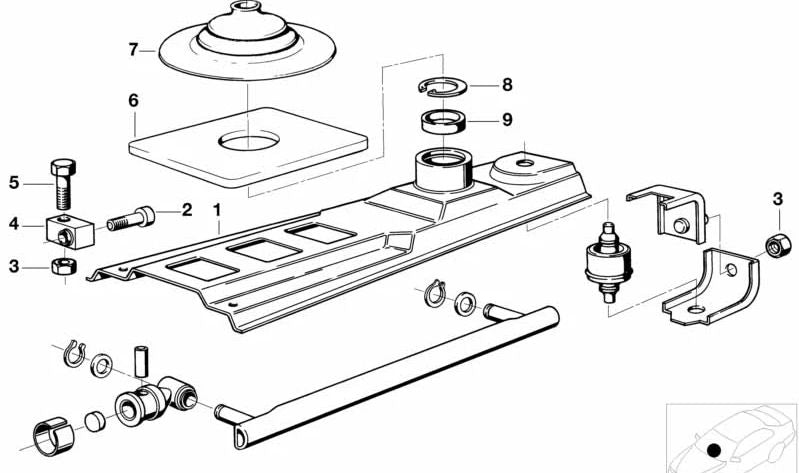 Suporte de rolamento para BMW 3 E21 Series, E30, Série 5 E12, E28, Série 6 E24, 7 E23 Série (OEM 2511208580). BMW original