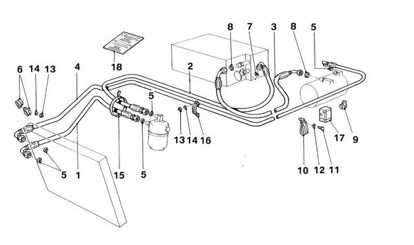 Abrazadera del sistema de aire acondicionado OEM 64532160708 para BMW (E46, E83, E85, E86). Original BMW