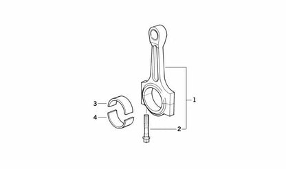 Biela para BMW Serie 5 E39, Z8 E52 (OEM 11241406978). Original BMW