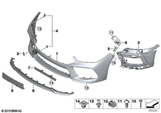 Front PDC/PMA Sensor Bracket Kit for BMW F91, F92, F93 (OEM 51119500676). Original BMW.