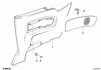 Haltefeder para BMW E30 (OEM 51431937405). Original BMW.