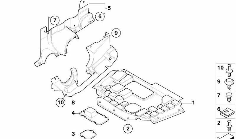 Cubierta inferior derecha de la dirección OEM 51623403298 para BMW E83, E83N. Original BMW.