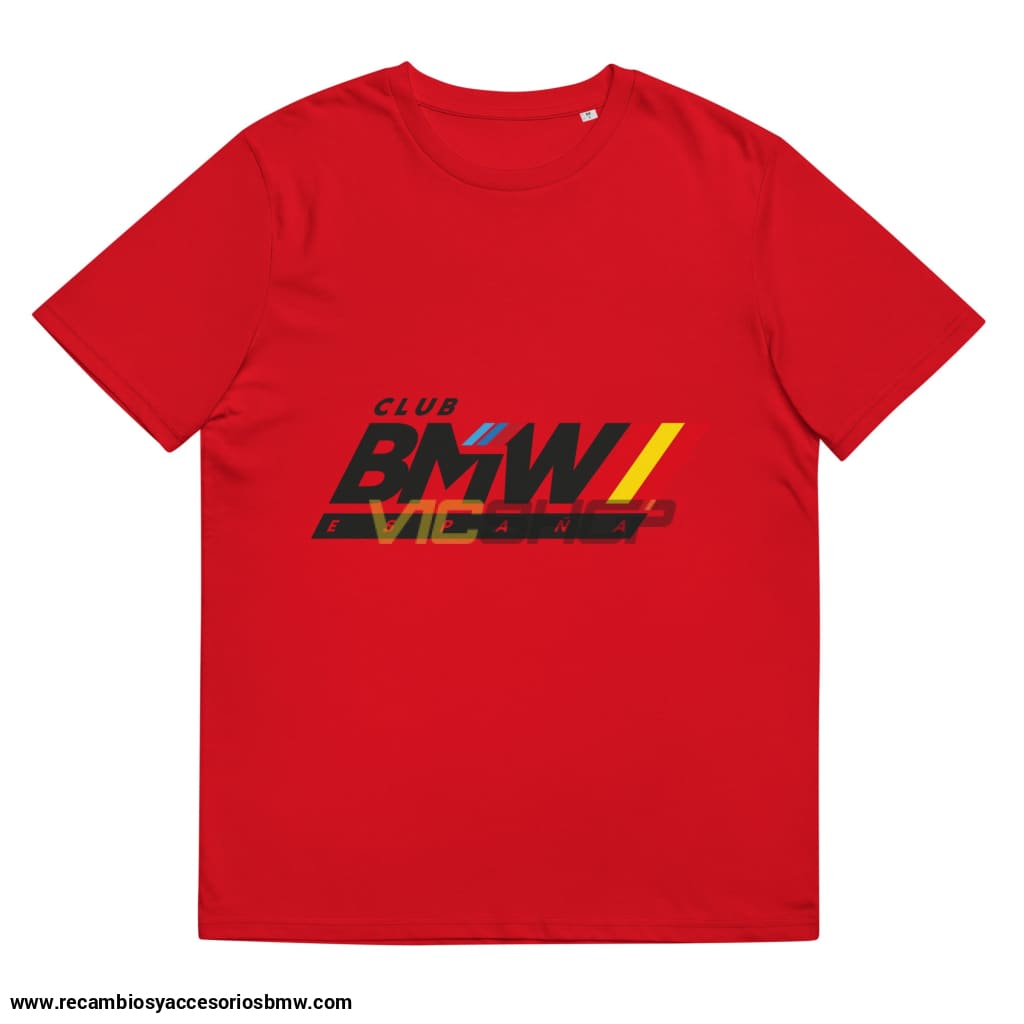 Camiseta De Algodón Orgánico Unisex Club Bmw España Rojo / S