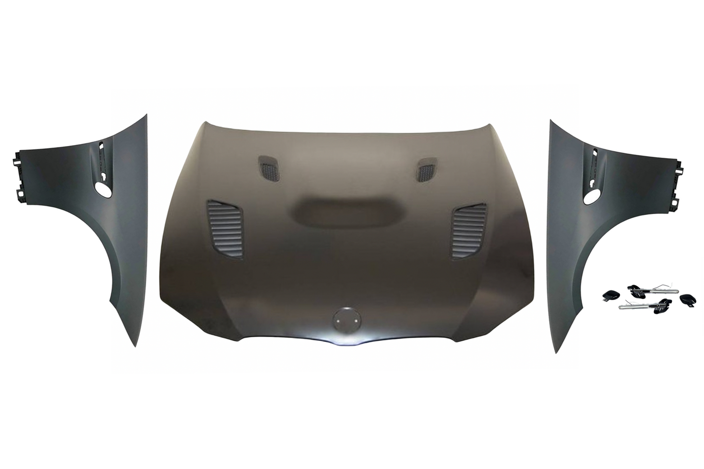 Capot Et Ailerons BMW E92 / E93 Look M3 ´06-14 Clignotant Led Noir