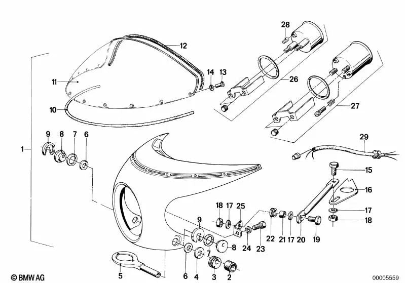 Parabrisas transparente para BMW (OEM 46631235499). Original BMW