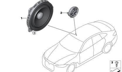High loyalty twist for BMW speakers: models F20, F21, F22, F23, F45, F46, F87, F30, F31, F34, F35, F80, G20, G21, G28, G80, F32, F33, F36, F82, F83, G26, F06, F06, F12, F13, F13, F13, F13, F13, F13, F49, F39, i01. BMW original. . BMW original