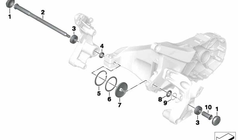 Cojinete trasero OEM 33357725264 para motos BMW C 600 Sport, C 650 Sport, C 650 GT. Original BMW Motorrad.