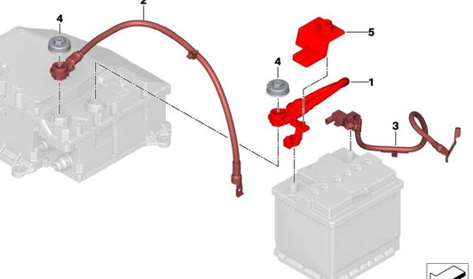 IBS Negative Battery Cable for BMW U11, U12 (OEM 61215A6A675). Original BMW.