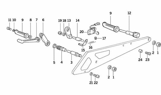 Palanca de cambios OEM 46512315779 para motos BMW K75, K100, K100 RS... y más. Original BMW Motorrad.