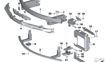 Adaptador izquierdo OEM 51117436783 para BMW G29 Z4. Original BMW.