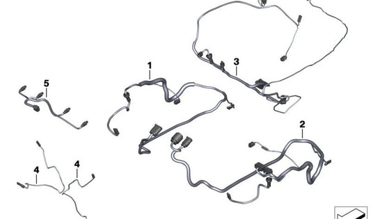 Indicadores de instrumentos de cabo de conexão OEM 61111692248 para BMW Motorrad R 18 B, R 18 Transcontinal. BMW Motorrad original.