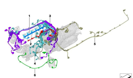 Cableado módulo de precalentamiento OEM 12519887449 para BMW X5 G05, X6 G06 y X7 G07. Original BMW.