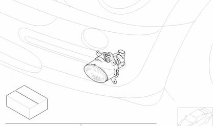 Juego de piezas de montaje para faro antiniebla OEM 63130395387 para MINI R50, R53, Cabrio R52. Original MINI.