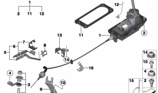 Tornillo de fijación OEM 25167568429 para MINI R55, R56, R57, R58, R59, R60, R61, 3/20. Original MINI.