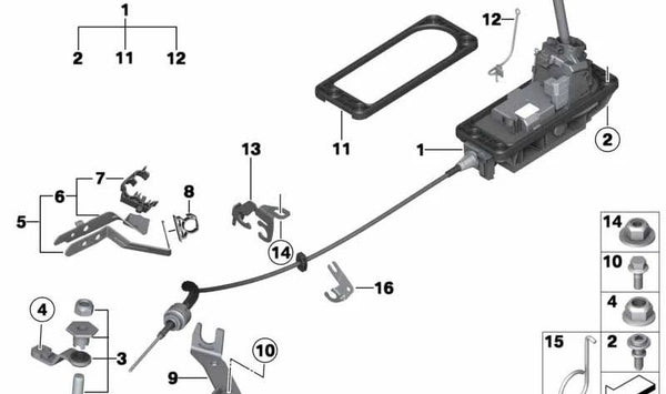 Tornillo de fijación OEM 25167568429 para MINI R55, R56, R57, R58, R59, R60, R61, 3/20. Original MINI.