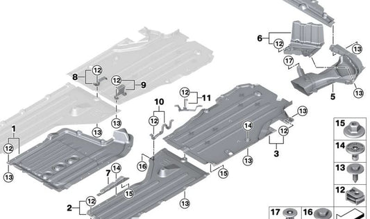 Luftleitung des rechten Schalldämpfers für BMW G09 (OEM 51759451728). Original BMW