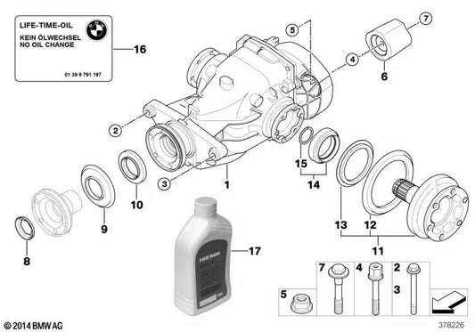 Amortecedor de choque de vibração para BMW E81, E82, E87N Série 1; E92 Série 3; X3 F25; X4 F26 (OEM 33176777903). BMW original.