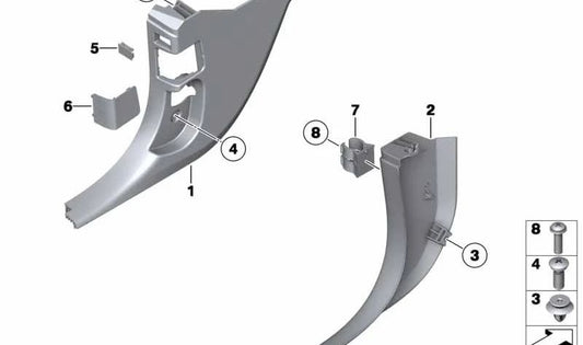 Front Right Lower Side Panel OEM 51472990498 for BMW E84 (X1). Original BMW.