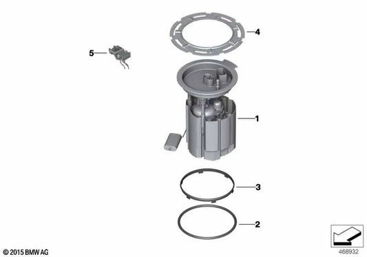 Unidade de remessa para BMW 3 F30N Series (OEM 16117467723). BMW original