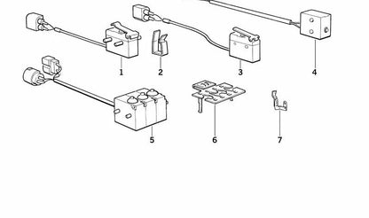 Suporte ao conector elétrico OEM 61131378440 para BMW E34, E32, Z1. Peça original da BMW.