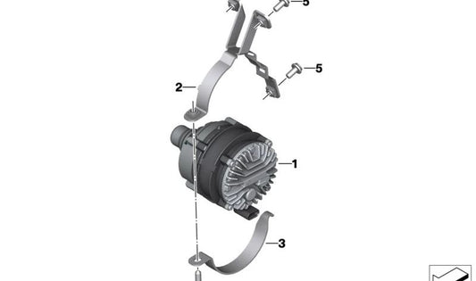 Bomba de líquido refrigerante eléctrica OEM 11519455029 para BMW Motorrad C400X, C400GT... y más. Original BMW Motorrad.