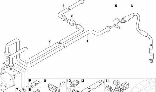 Soporte de Conducción para BMW (OEM 16121184705). Original BMW