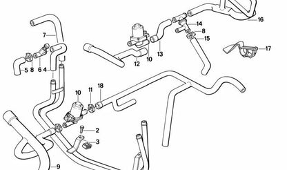 Tambuino di circolazione del motore per BMW 5 E34 Series, serie 7 E32 (OEM 64211384746). BMW originale.