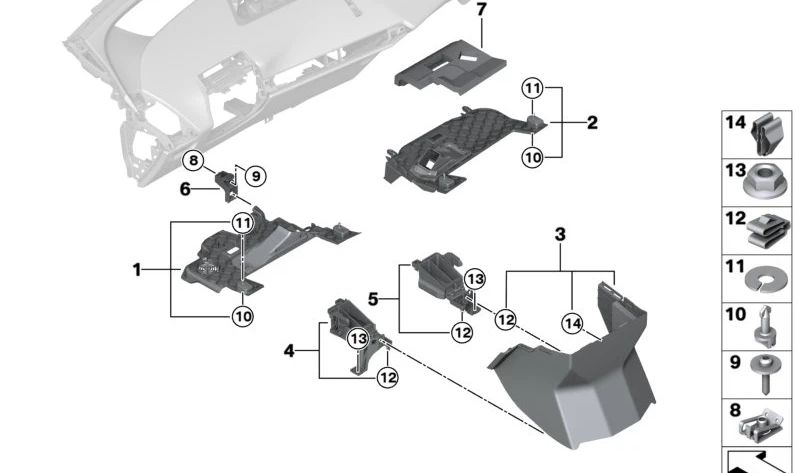 Pedalmechanismus -Gehäuse für BMW i20 (OEM 51459630351). Original BMW