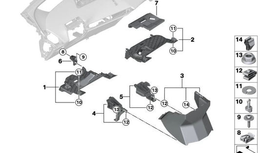 Pedal Mechanism Housing for BMW I20 (OEM 51459630351). Original BMW