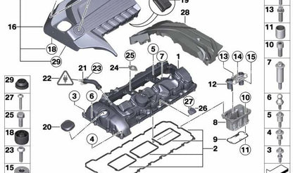 Tornillo para plástico para BMW Serie 1 E82, E88, Serie 3 E90N, E91N, E92N, E93N, Serie 5 F07, F10, F11, F18, Serie 6 F06, F12, F13, Serie 7 F01N, F02N, X1 E84, X3 F25, X5 E70N, X6 E71 (OEM 13717571357). Original BMW.