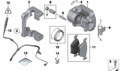 Soporte de freno para BMW X5 F15, X6 F16 (OEM 34116864186). Original BMW