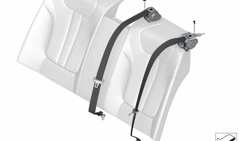 Cintura posteriore superiore centrale per la serie BMW 7 G11, G12 (OEM 7211798898). BMW originale