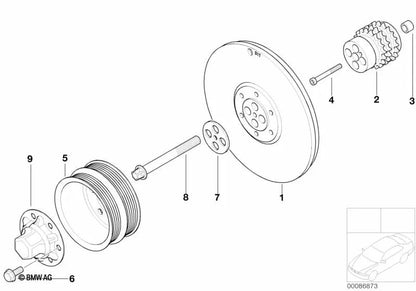Pulley for BMW 3 Series E46, Z4 E85 E86 (OEM 11217840380). Genuine BMW