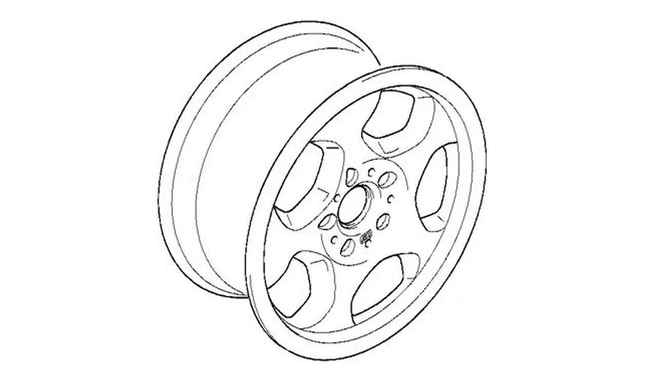 Roda de liga leve M Kontur Classic-Styling 23 para BMW Série 3 E36 (OEM 36112227295). BMW original