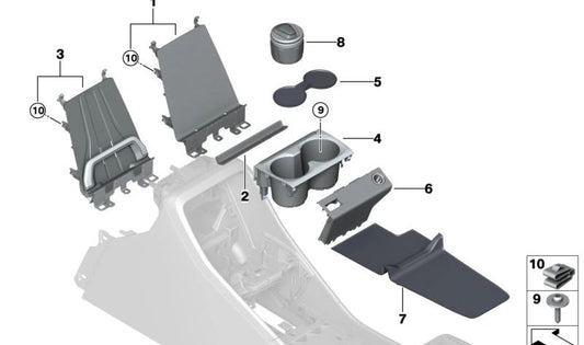 Insertionsmatte für BMW Series 2 U06, X1 U11 (OEM 51169496940). Original BMW