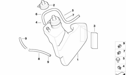 Abrazadera OEM 17117697066 para BMW Motorrad K1. Original BMW Motorrad.