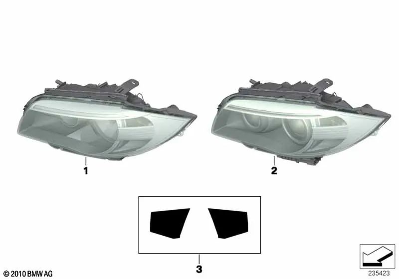 Faro Ahl-Xenon Recht für BMW E82, E88 (OEM 63117273842). Original BMW.